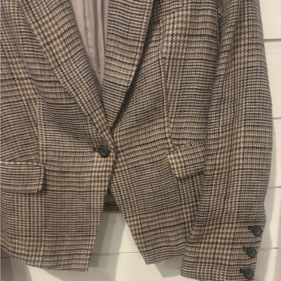 Free People Brown and Black Blazer Classic Tailored Blazer ins size XS - Picture 5 of 12
